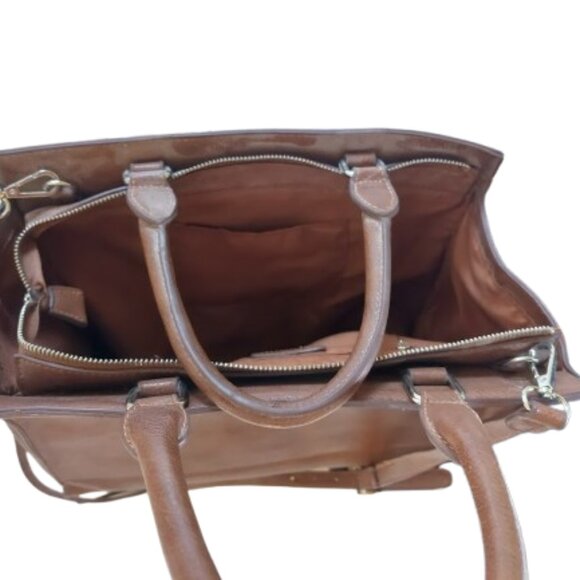 Large Brown  Faux Leather Handbag / Tote - Picture 5 of 8